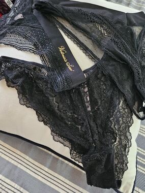 Victoria's Secret Black Lace Thong/ Panty-4 Available